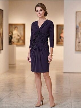 Tadashi Collection Women’s Purple Dress Size M Formal Wedding Elegant Party